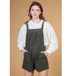 Very J boutique Corduroy overall romper NWT | size Small